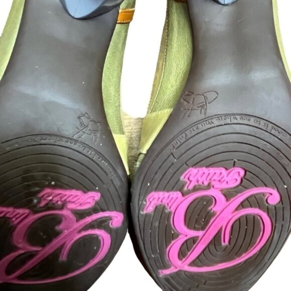 John Fluevog Blind Faith Mid Drew Heels Multicolored Shoes Women Size 8.5 - Picture 10 of 11